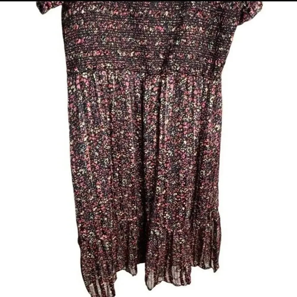 Dex Square Neck Dress Floral Midi Size XL Smocked Ruffled Party Dance NWT - Picture 5 of 11